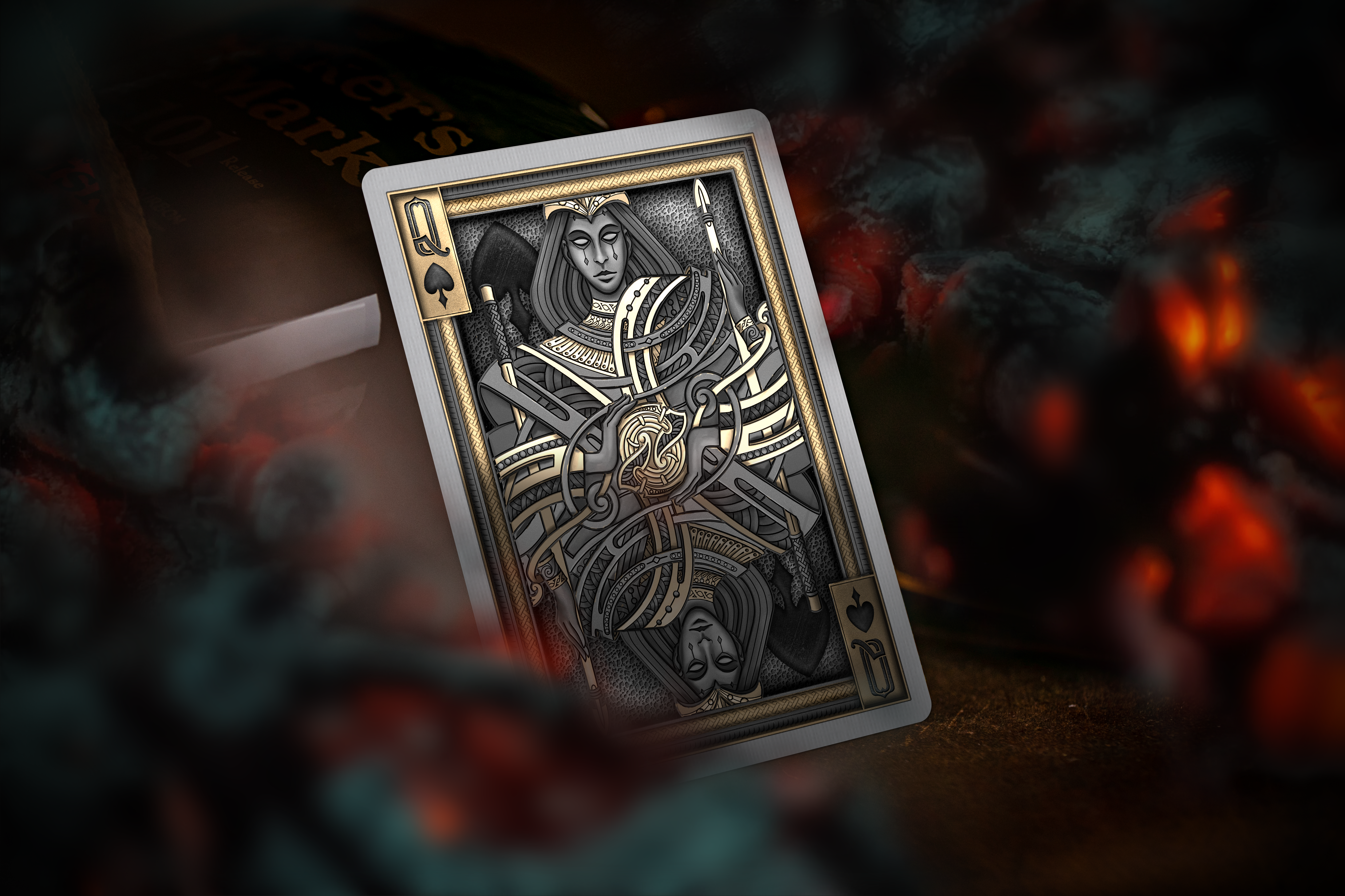 Forged Playing Cards Queen of Spades