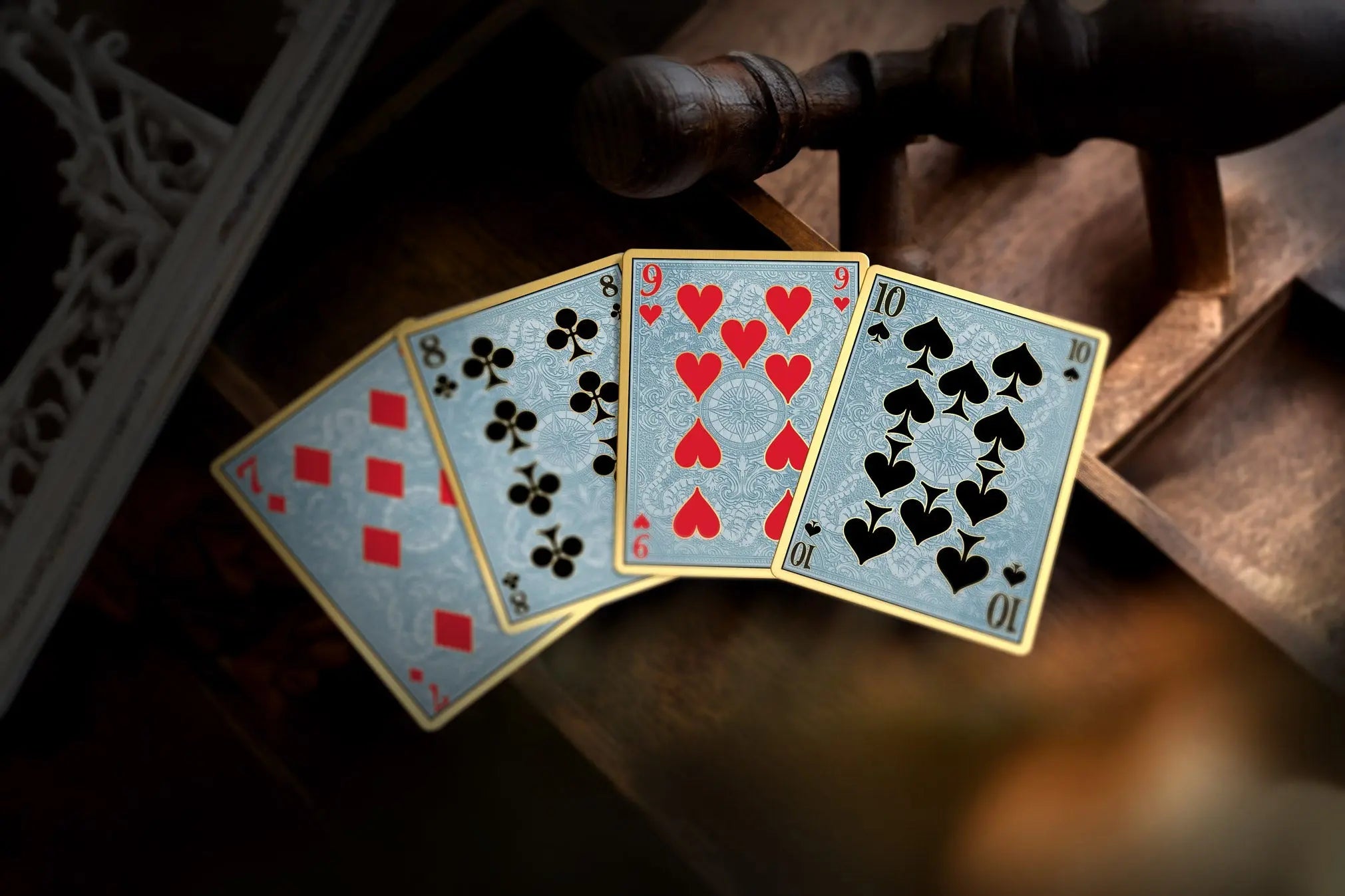 Blood and Brine custom numbered playing cards