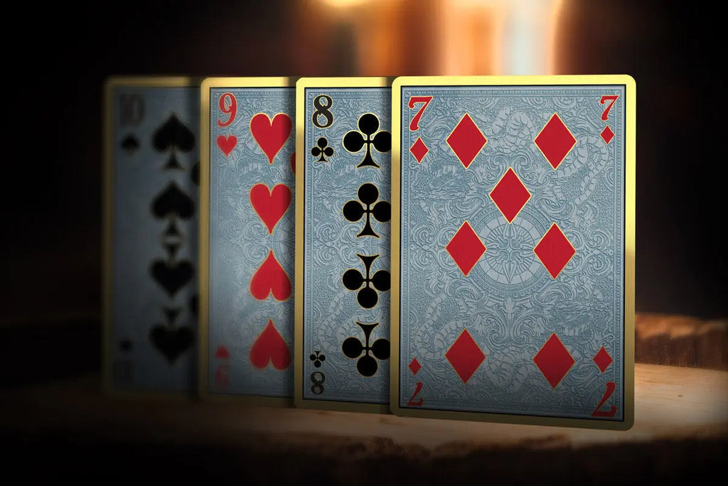 Blood and Brine numbered cards with gold foil borders