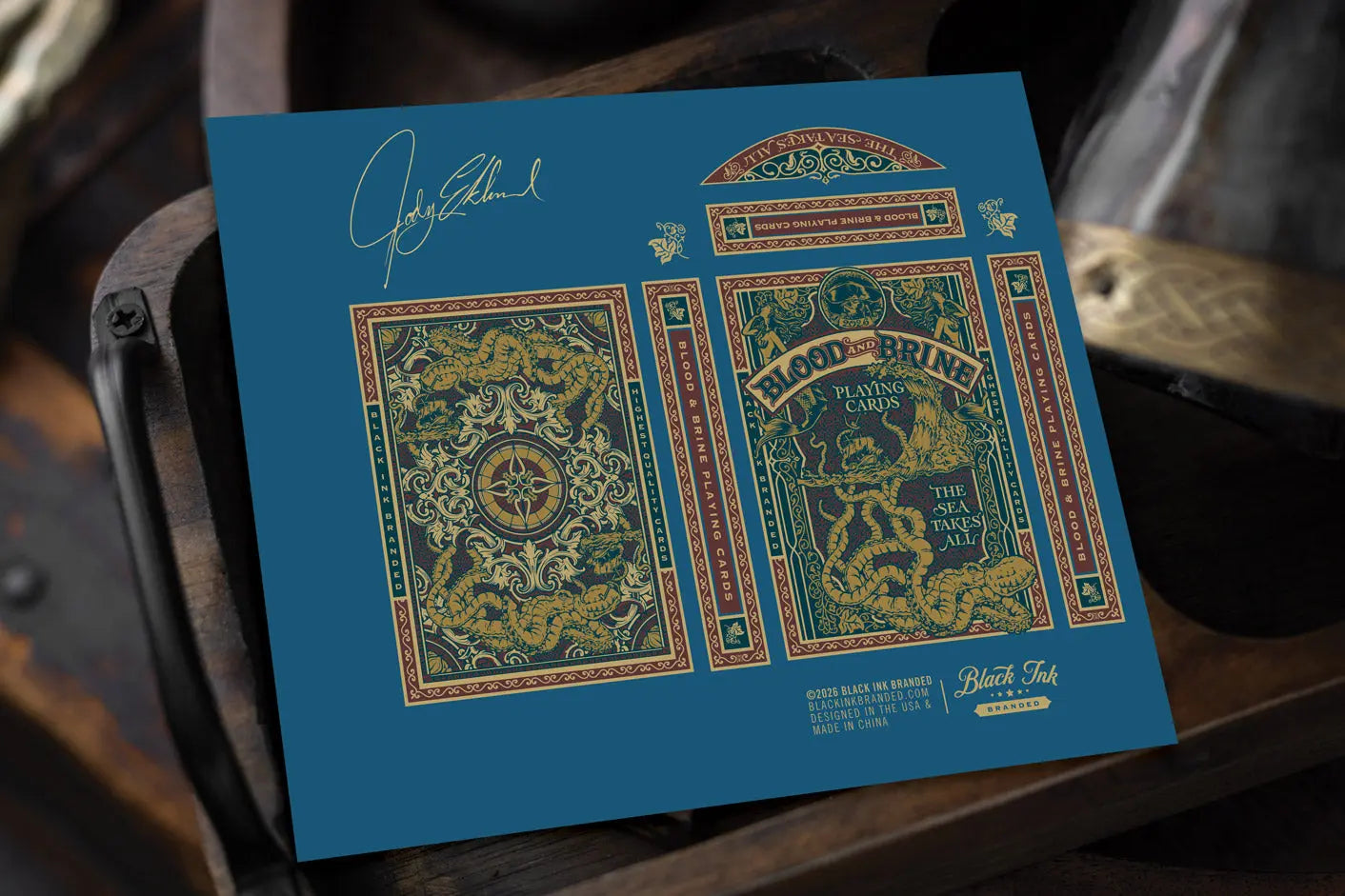 Blood and Brine Classic Edition blue uncut tuck box artwork