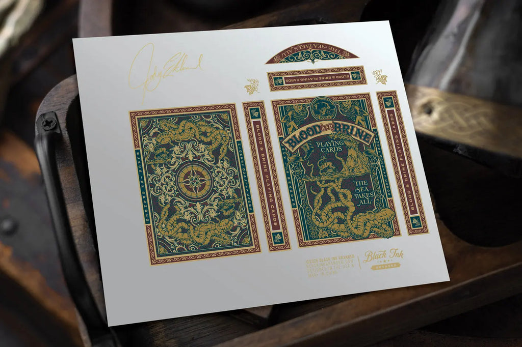 Blood and Brine Limited Edition white uncut tuck box artwork