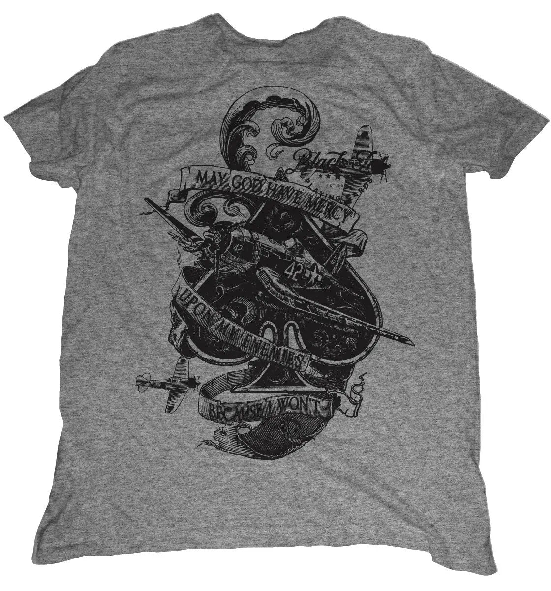 Top Aces of WWII AOS T-Shirt Black Ink Branded