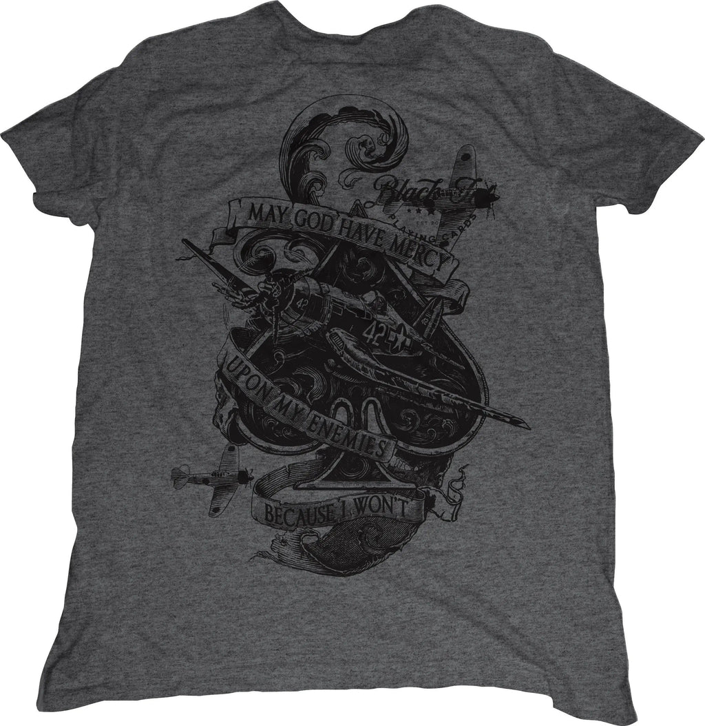 Top Aces of WWII AOS T-Shirt Black Ink Branded