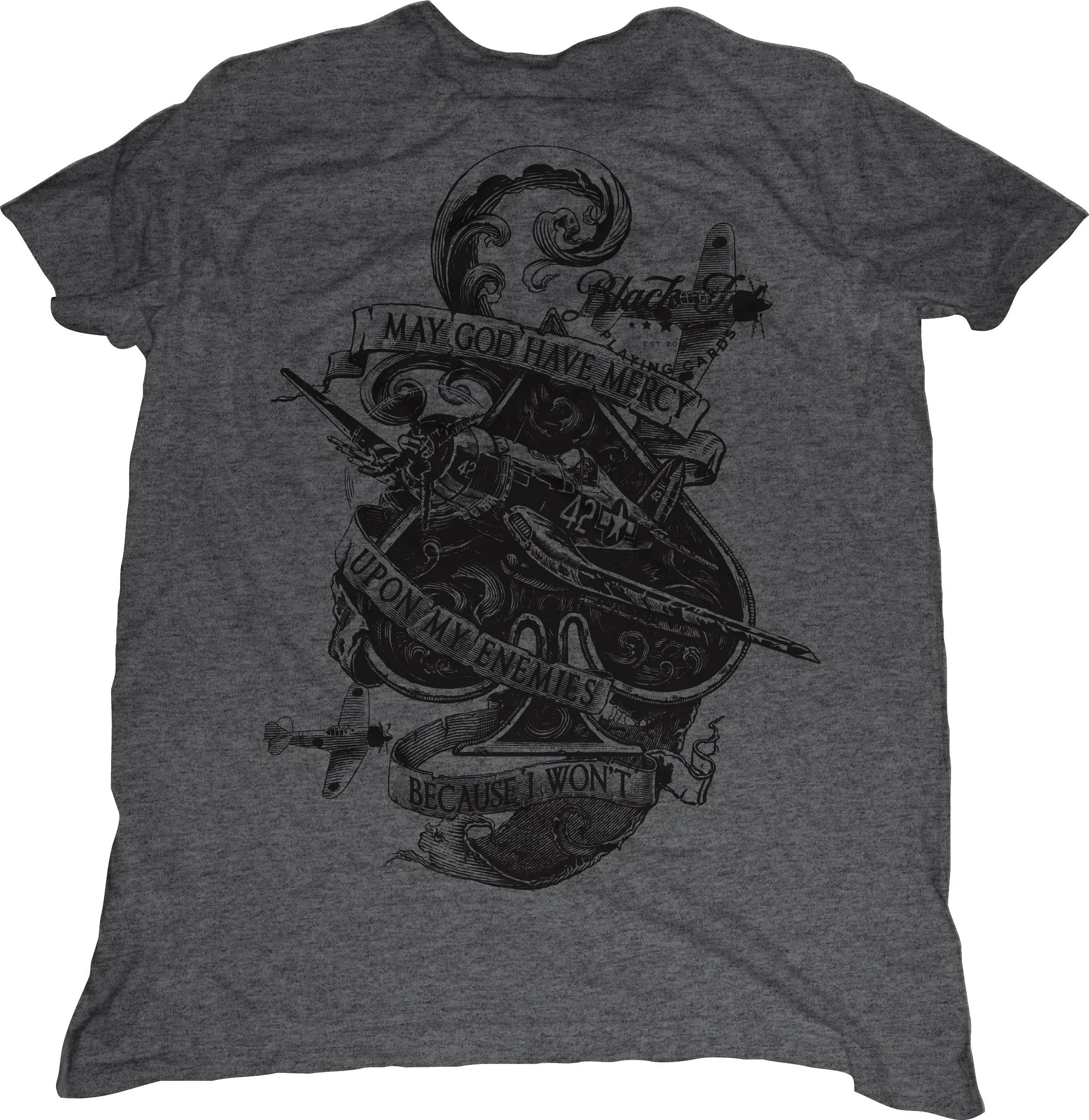 Top Aces of WWII AOS T-Shirt Black Ink Branded