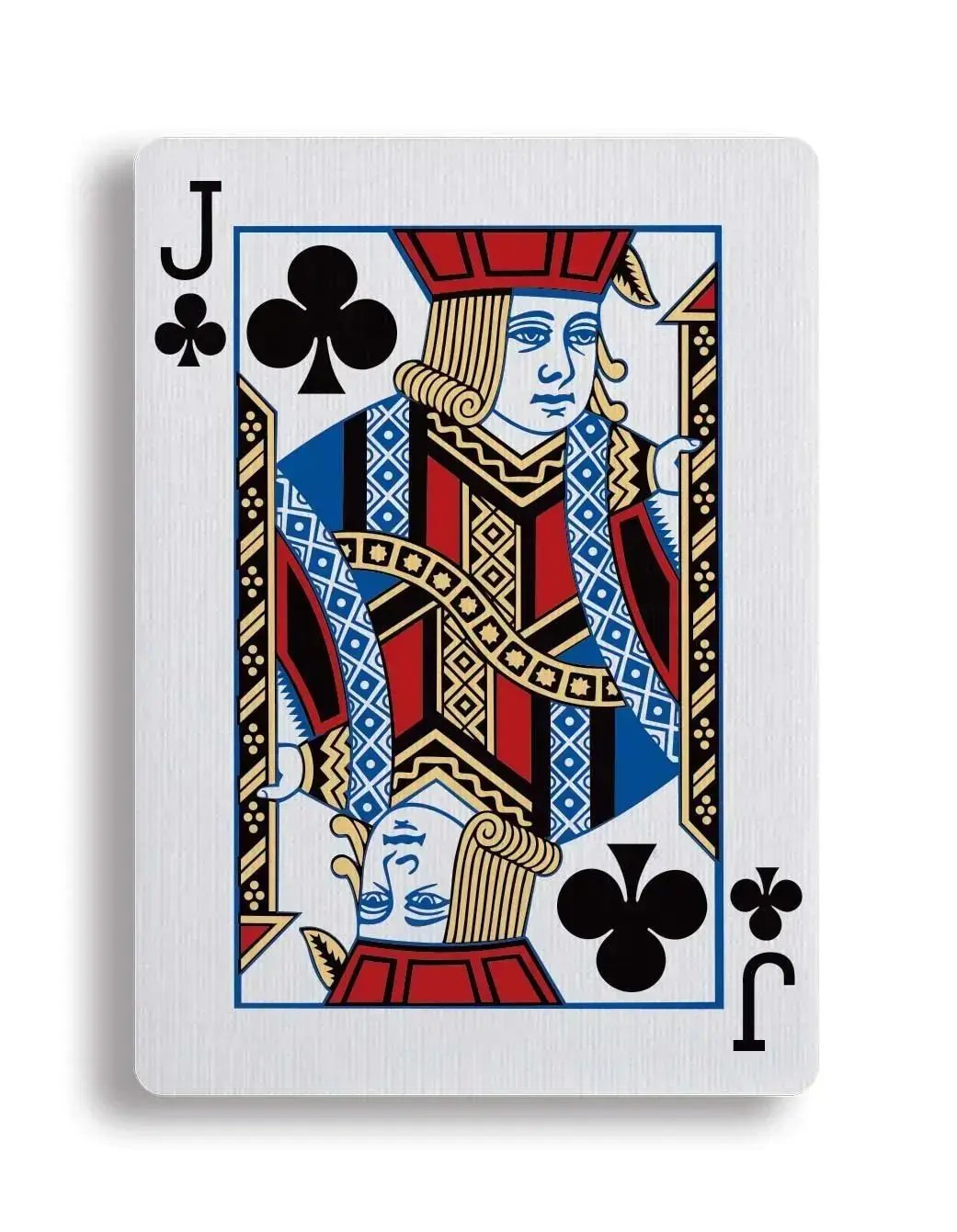 Apollo Blue playing cards featuring a stylish Jack of Clubs design with bold colors