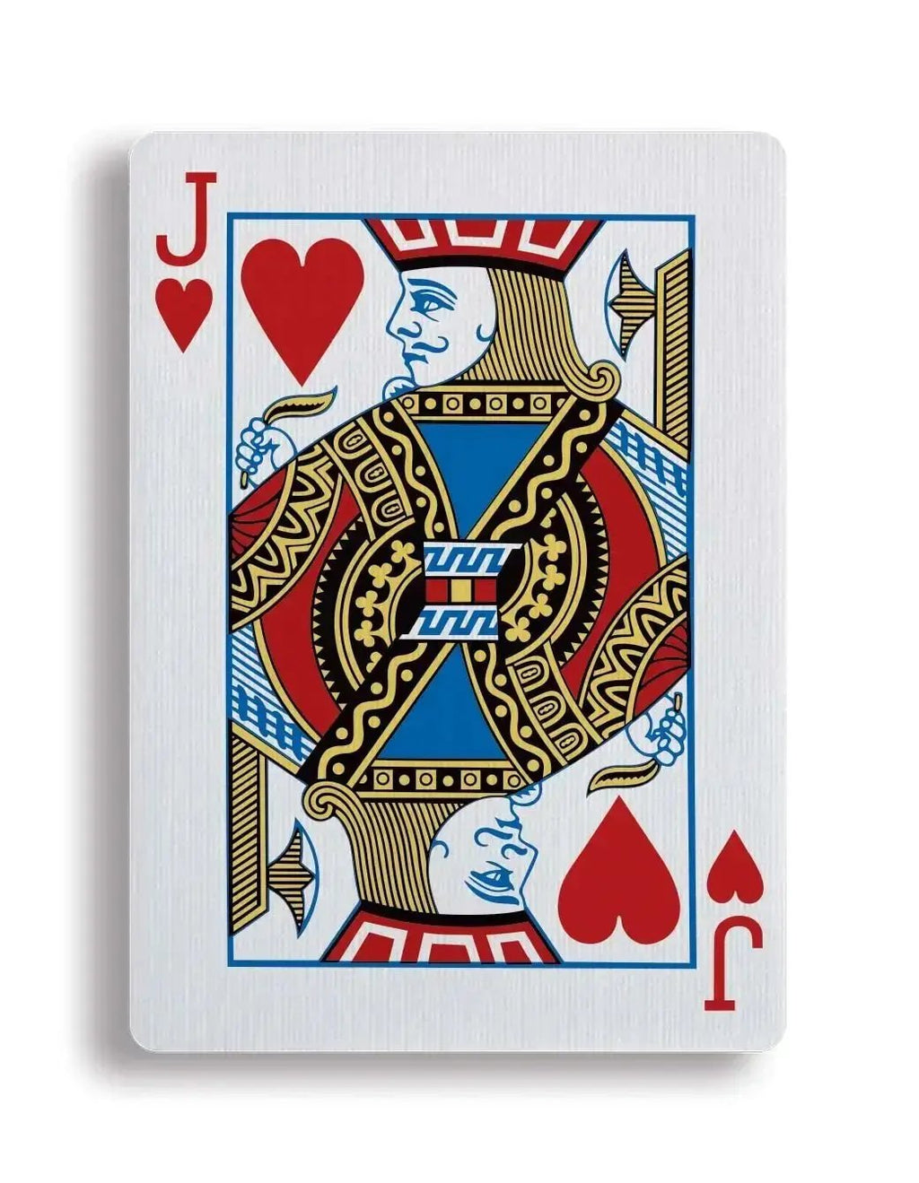 Apollo Blue playing cards featuring a vibrant Jack of Hearts design with intricate details