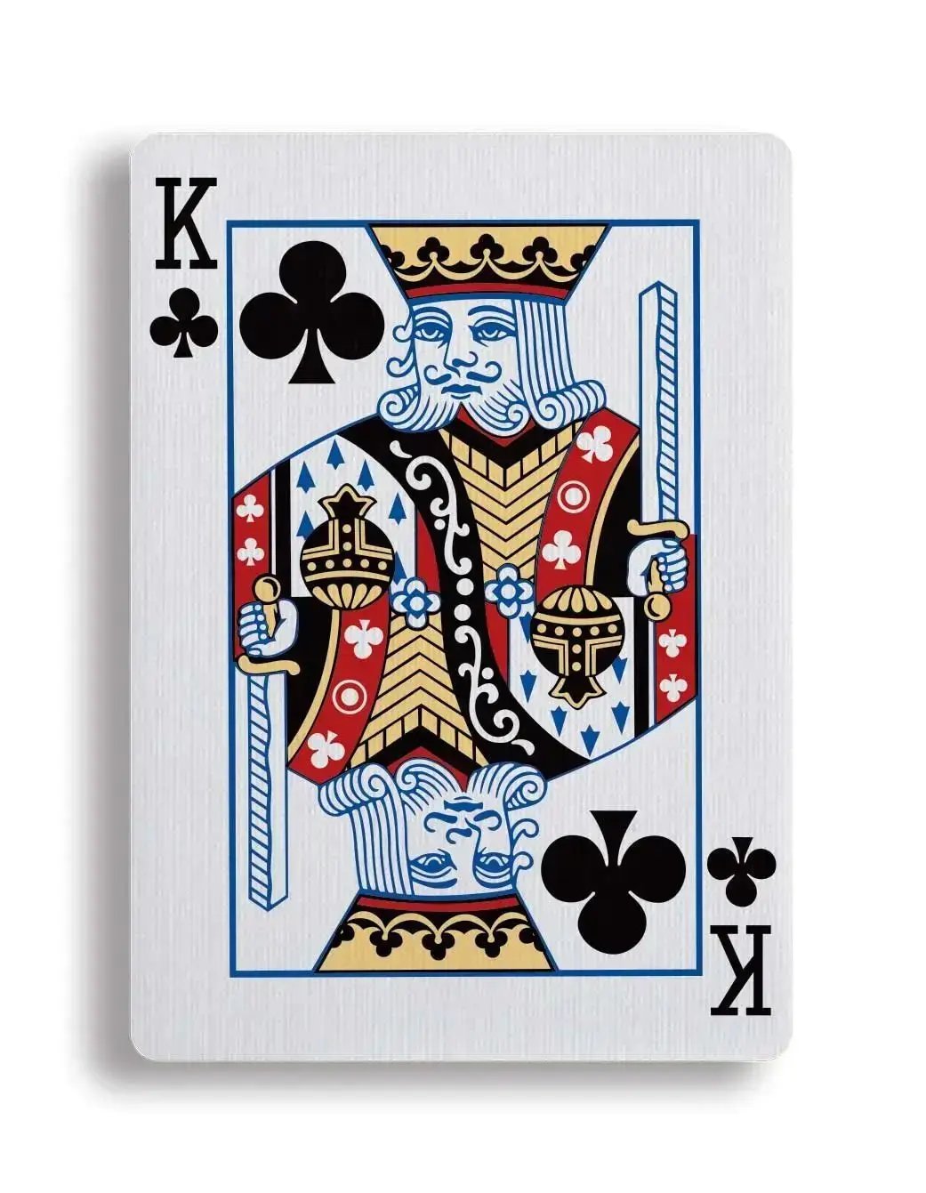 Apollo Blue playing cards featuring a detailed King of Clubs design with vibrant colors