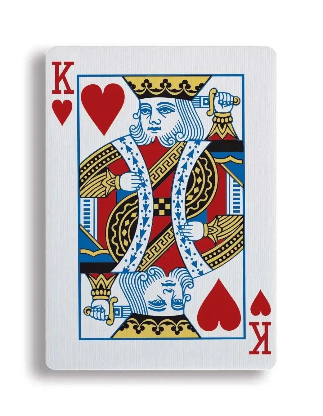 King of Hearts from Apollo Blue playing cards featuring intricate designs and vibrant colors