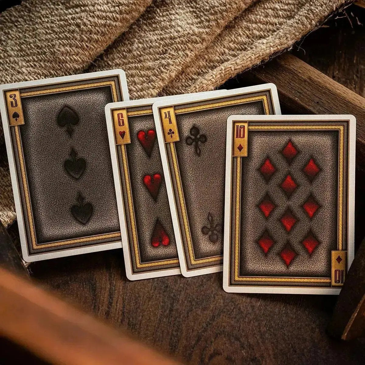 Forged Viking's Fury deck showcasing textured playing cards with unique designs on backs