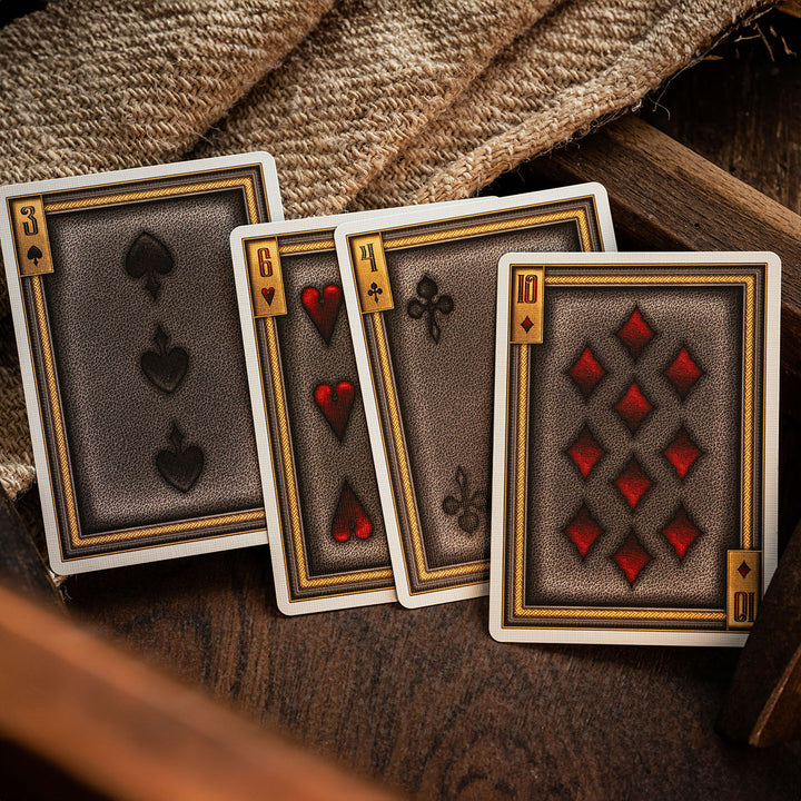 Forged Viking's Fury deck showcasing textured playing cards with unique designs on backs