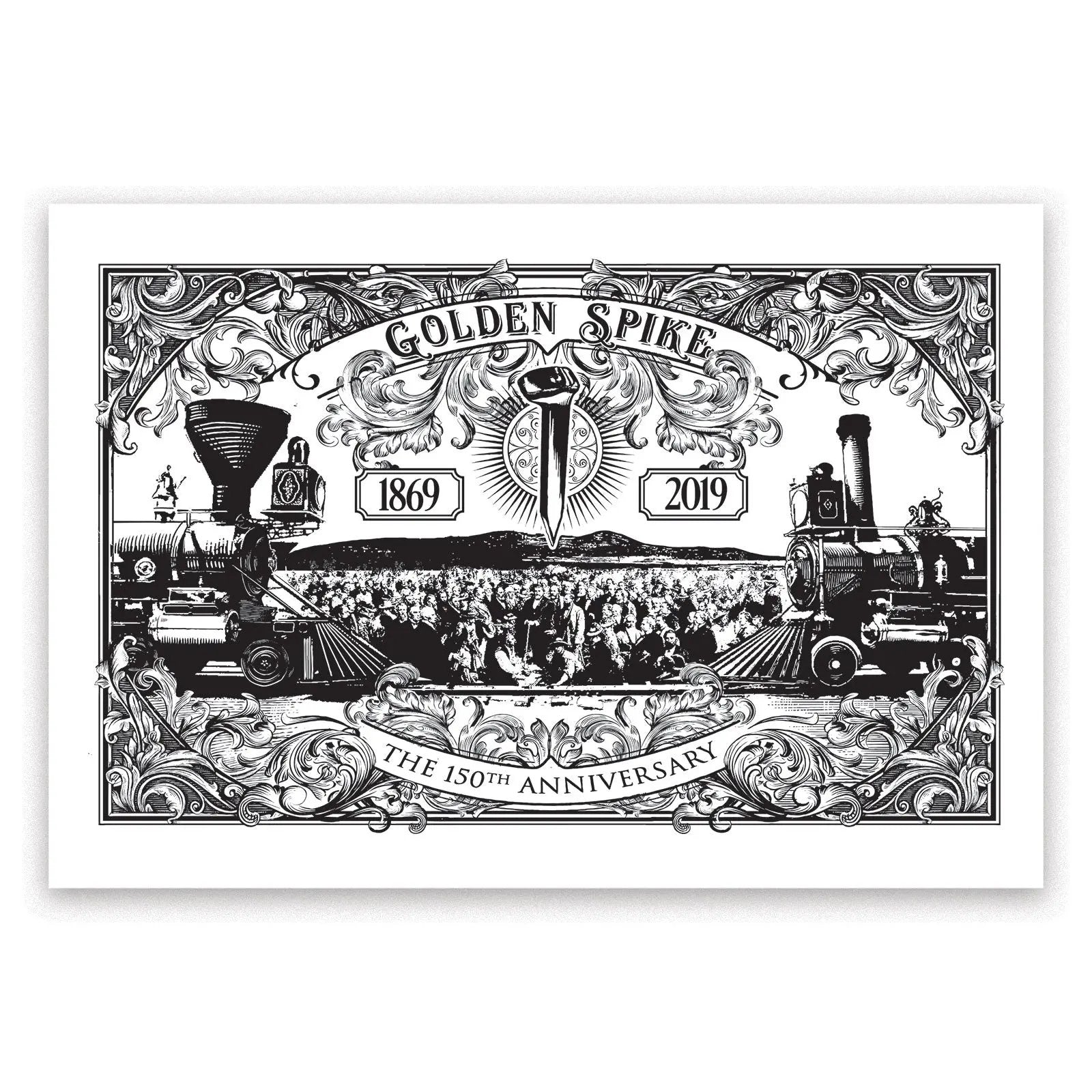Golden Spike 150th Anniversary Art Print