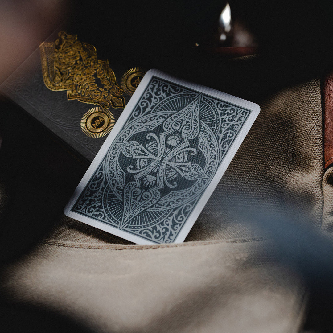Detailed design of Kodiak 2020 edition playing cards displayed on a soft surface