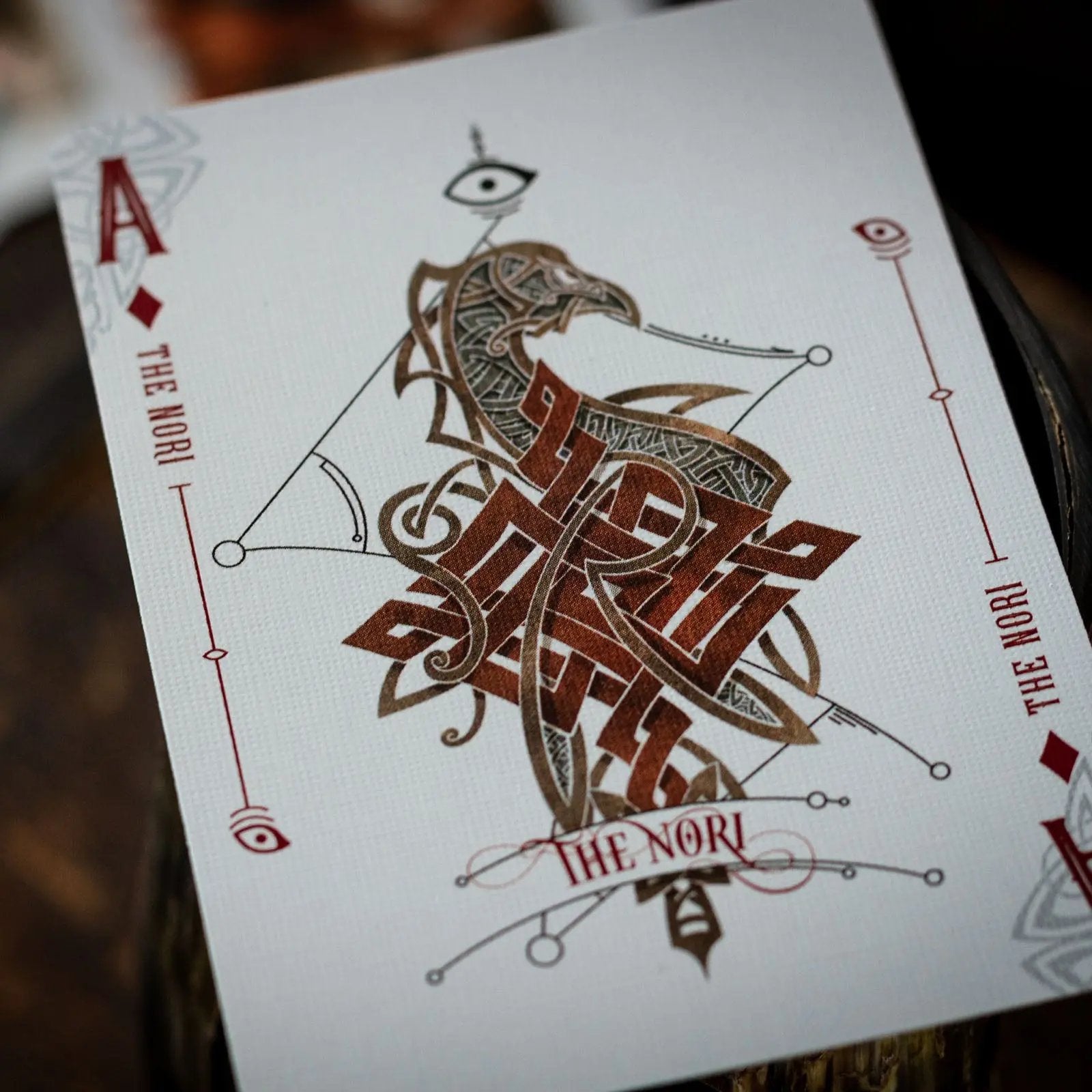 Luminosity playing cards featuring ornate designs with intricate patterns and rich colors