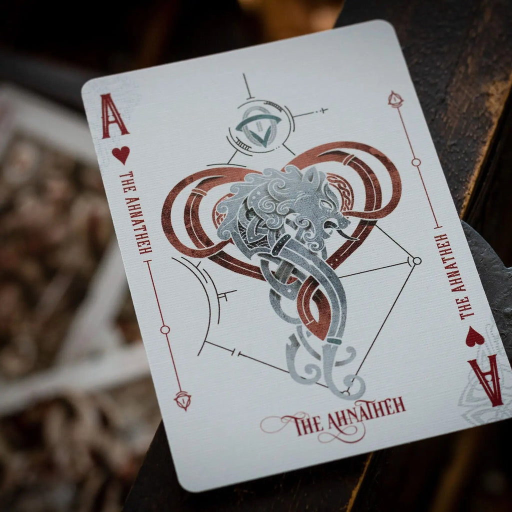 Ace of Hearts from Luminosity playing cards featuring intricate design and elegant detailing