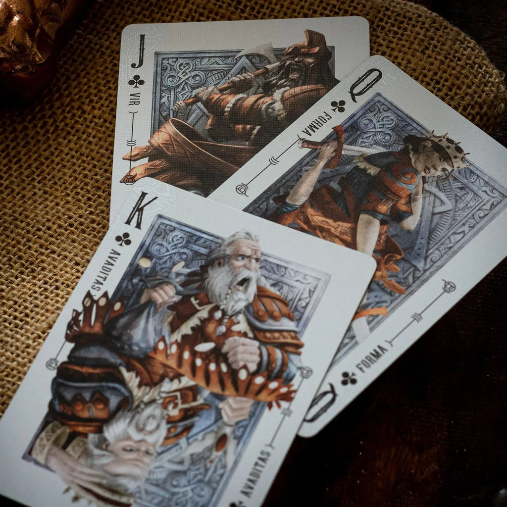 Luminosity playing cards featuring intricately designed King and Queen illustrations